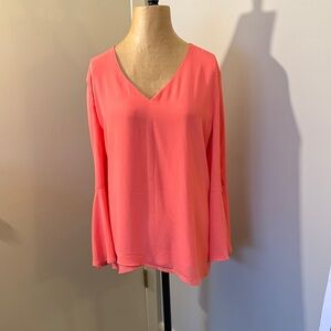 Westport Coral V-Neck Blouse